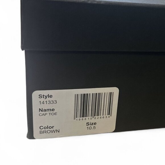 The Men's Store at Bloomingdales Brown Lace up Cap Toe Boots Shoes Sz 10.5 NIB - Picture 13 of 13